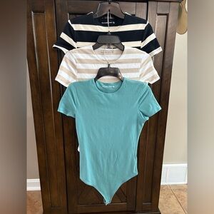 Abercrombie & Fitch Bodysuit, Set of 3, Size M
